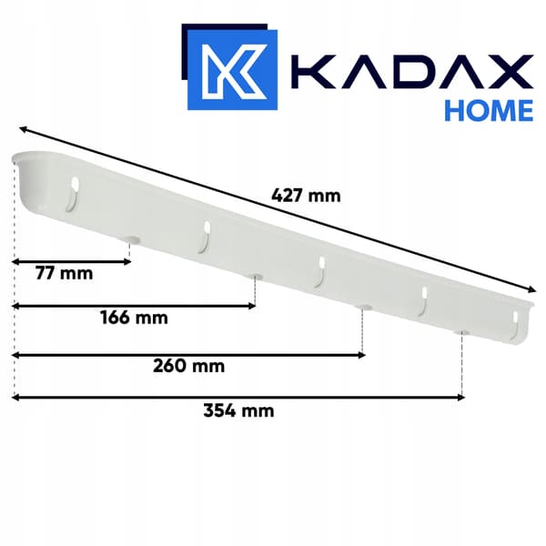 KADAX Takmonterad Torktumlare för Badrum, 5 Stänger, 190 cm, Slitstark, Robust
