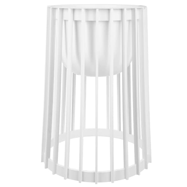 KADAX Loft Dobbeltsidet Hvid Blomsterstander 39,5 cm + Indsats