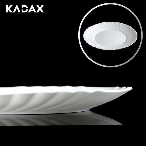 KADAX Desserttallrik 20 cm tallriksset 6 delar vita tallrikar