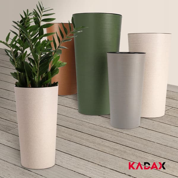 KADAX Blomkruka, Blomkruksskydd, Hög, 57 cm, Med Insats, För Vardagsrum, Beige