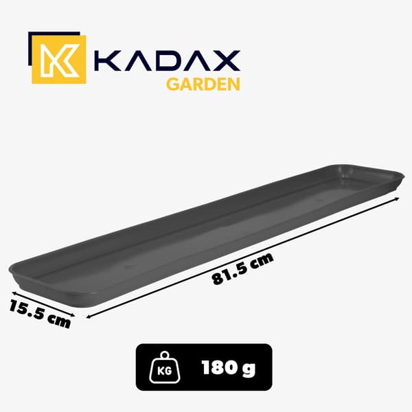 KADAX Urtepottestativ 80cm Rektangulær Plastikbakke Antracit