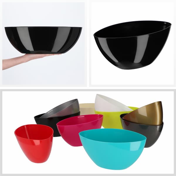 KADAX Urtepotte 38cm Oval Urtepottedæksel Plastik Sort