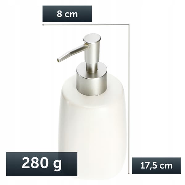 KADAX Tvålpump för flytande tvål 400 ml vit keramik 2 st