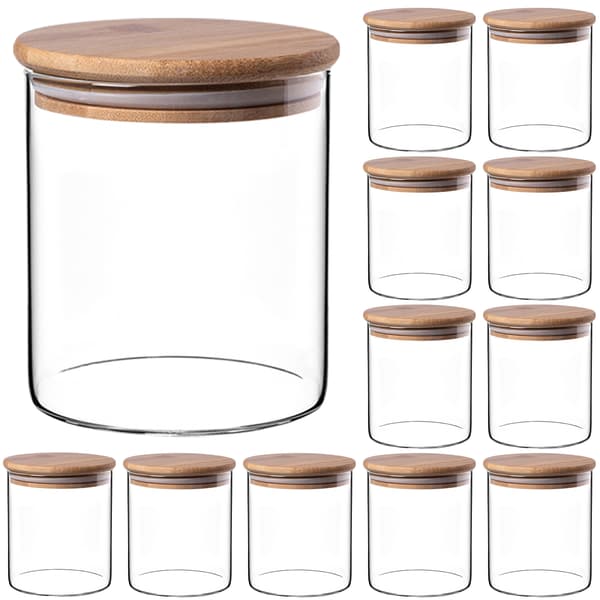KADAX Matbehållare Pasta Glas Kryddburk med lock 800 ml