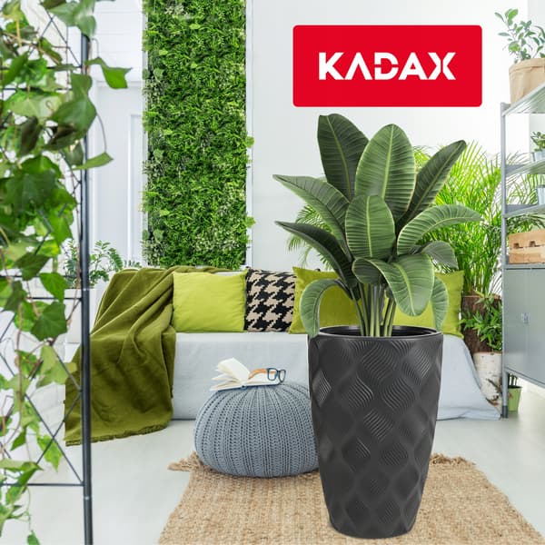 KADAX Urtepotte med Indsats 48cm Urtepottedæksel Plast Høj
