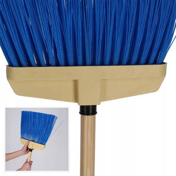 KADAX Gadekost, Fejemaskine med Træskaft, 35 cm