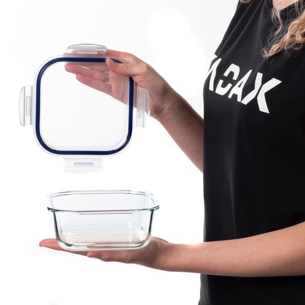 KADAX Glasmatbehållare 800ml Med Lock Matlåda