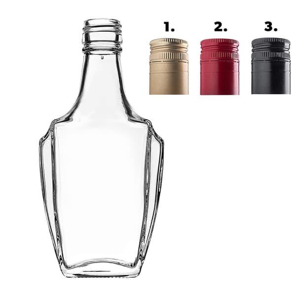 KADAX Glasflaska Glasflaskor 250 ml För Likör Vin Vodka Kapsyler 5 st