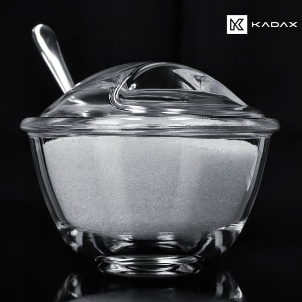 KADAX Sockerskål Sockerskål Med Lock Glas Sockerbehållare Elegant