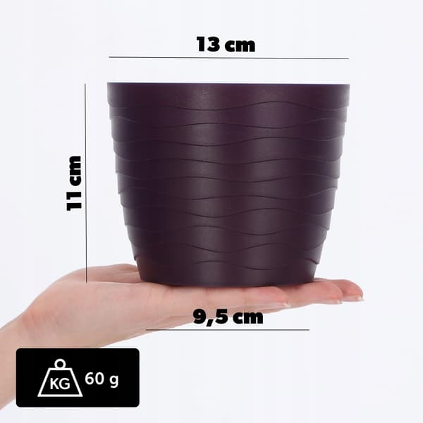 KADAX Urtepotte, Blomme Urtepotte, Rund, 13 cm, Plast