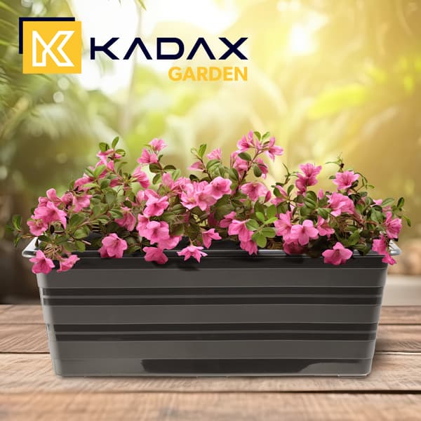 KADAX Balkonkasse 40 cm Urtepotte Urtepotte Balkon Antracit