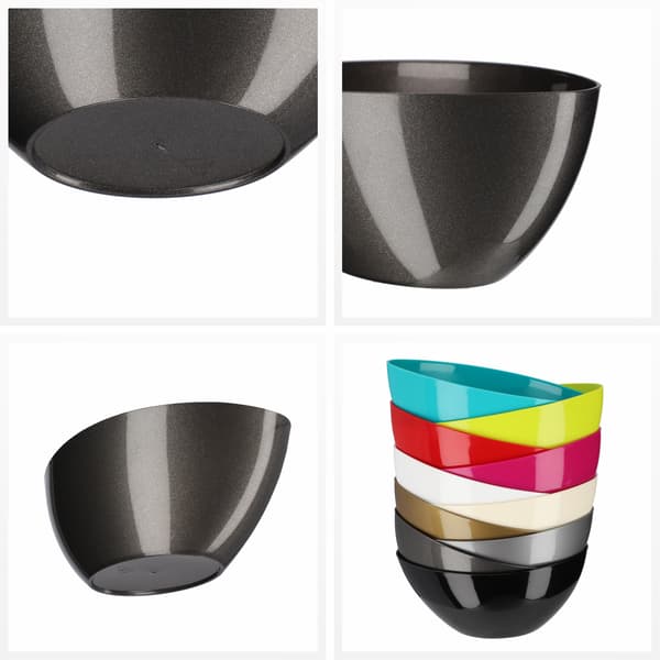 KADAX Urtepotte 30cm Oval Plastik Urtepotte Grafit