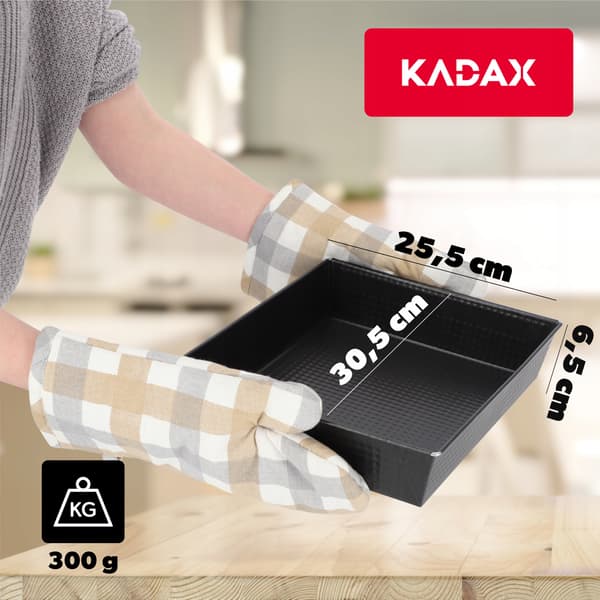KADAX Rektangulär Bakplåt med Non-stick-beläggning 30x25x6