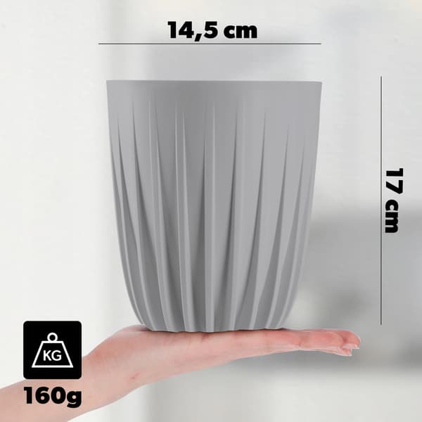 KADAX Urtepotte med Indsats 14,5x17cm Rund Plastindsats