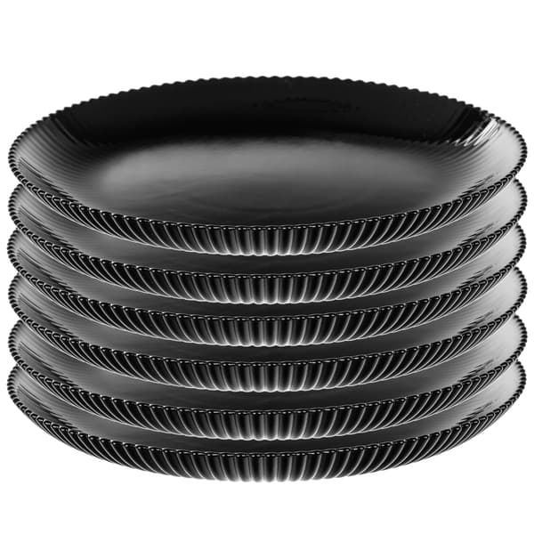 KADAX 6x Desserttallrikar 19 cm Kaktallrikar Räfflade Glastallrikar Små