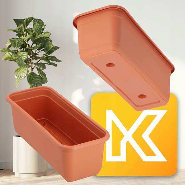KADAX Balkonkasse 40 cm Urtepotte Urtepotte Balkon Urtepotte Terrakotta