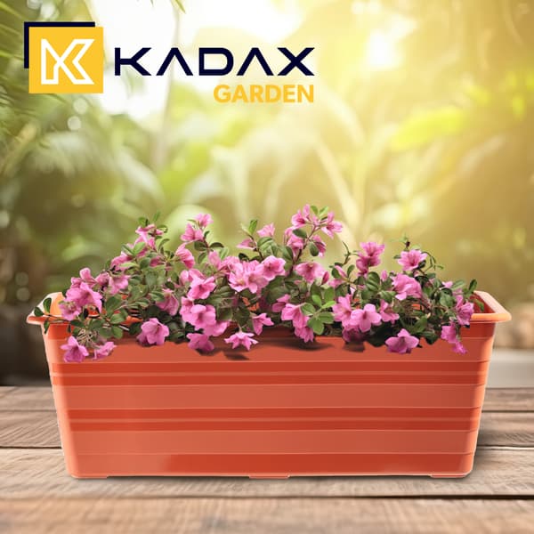 KADAX Balkonkasse 40 cm Urtepotte Urtepotte Balkon Terrakotta