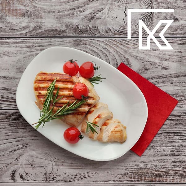 KADAX Ovalt Glas Serveringsfad 22x16 cm Til Snacks Hvid