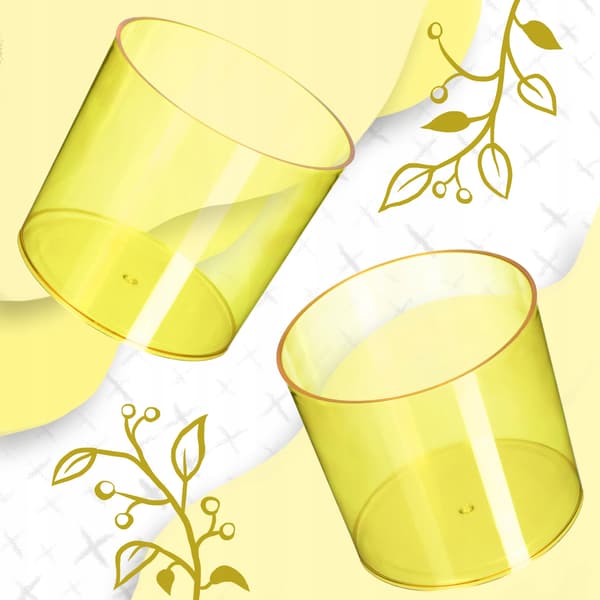 KADAX Urtepotte Rund Plastik Plantepotte 12,5 cm Gul