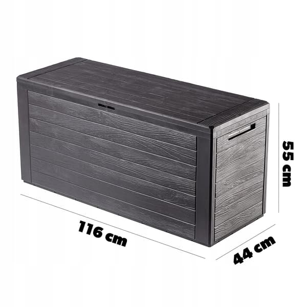 KADAX Haveboks Balkonboks 280L Til Have Balkon Terrasse Brun