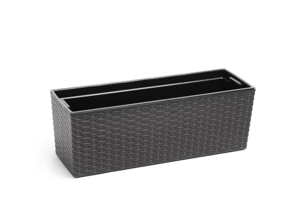 KADAX Urtepotte Balkonkasse med Indsats Blomsterstativ til Balustrade 19x56cm