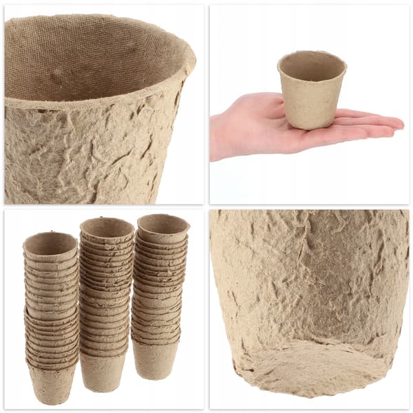 KADAX Bionedbrydelige tørvepotter til kimplanter 6,7x6 cm 60 stk.