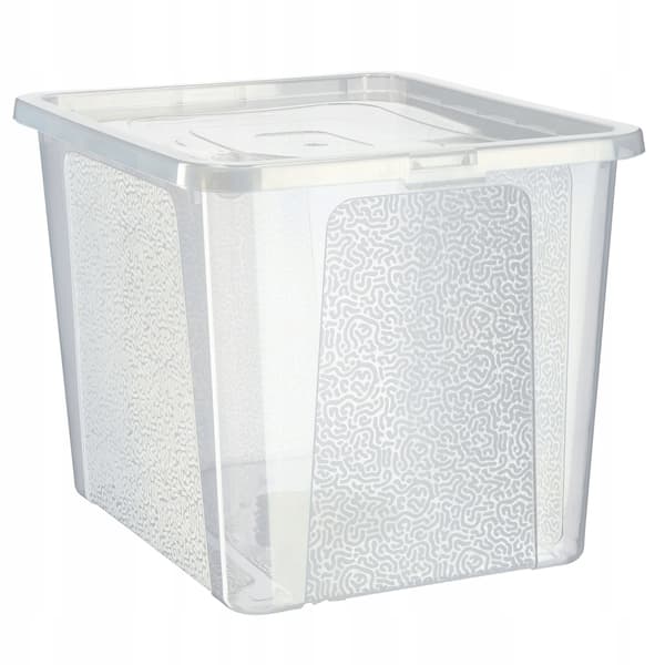 KADAX 30L plastbehållare med lock transparent låsbar stor låda