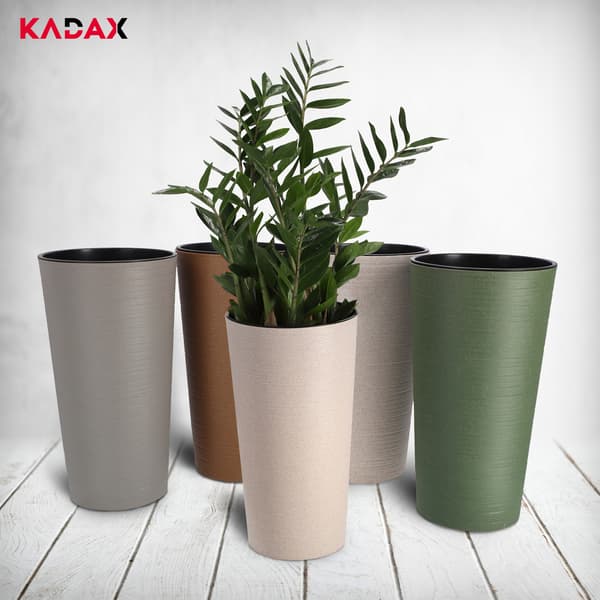 KADAX Urtepotte, Urtepottedæksel, Høj, 47 cm, Med Indsats, Til Stue, Beige
