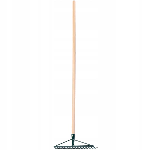 KADAX Løvrive, Havegræs, Træskaft, 137 cm, 16-tænders massiv rive