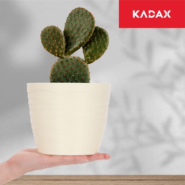 KADAX Urtepotte Urtepottedæksel Creme Rund 15cm Plast