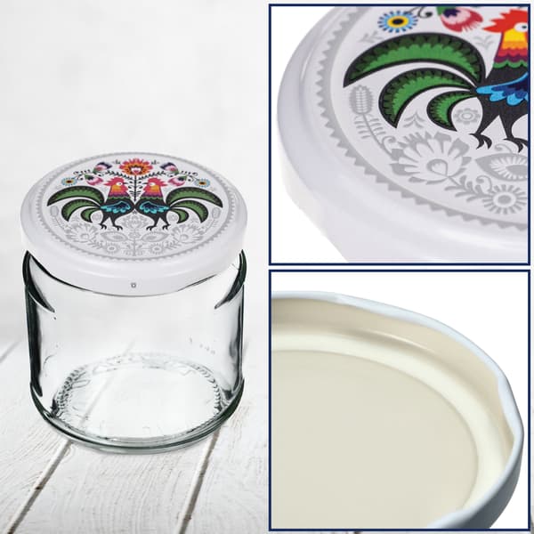 KADAX låg til glas, låg, Fi66, skruelåg til glas, 4-lås, 10 stk.