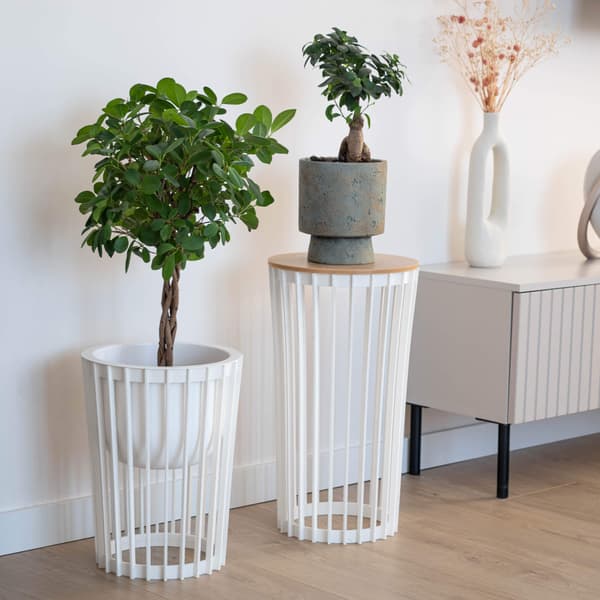 KADAX Blomsterstativ Hylde Urtepottestativ Bordplade Rund Loft 29,5 cm