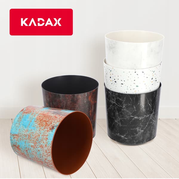 KADAX Urtepotte Plastik Urtepottedæksel til Rund Terrazzo Potte 19cm