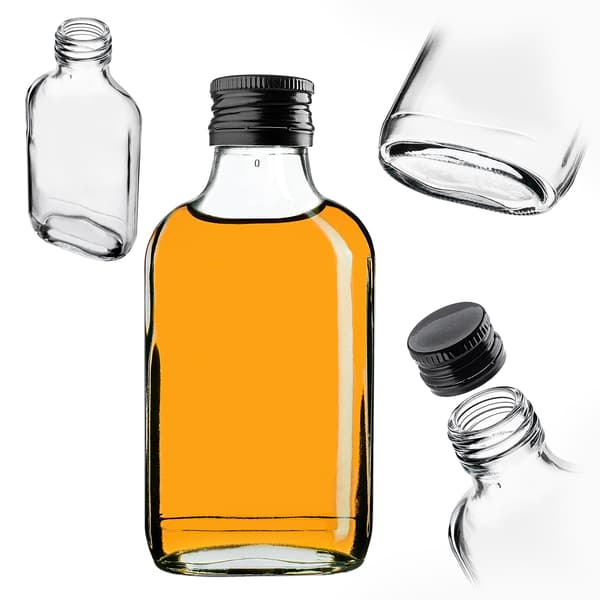 KADAX Pullo 100ml Mustalla korkilla 10kpl.