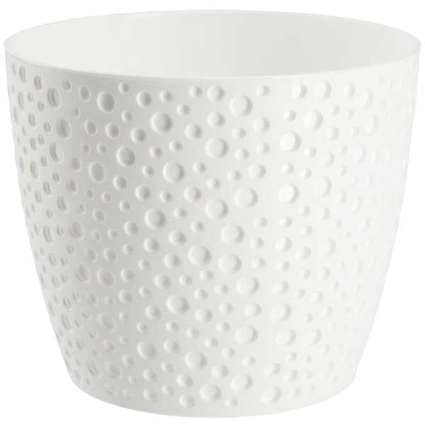 KADAX Urtepotte, Urtepotte, Rund Låg, Plastik Blomsterfod, 11 cm Hvid