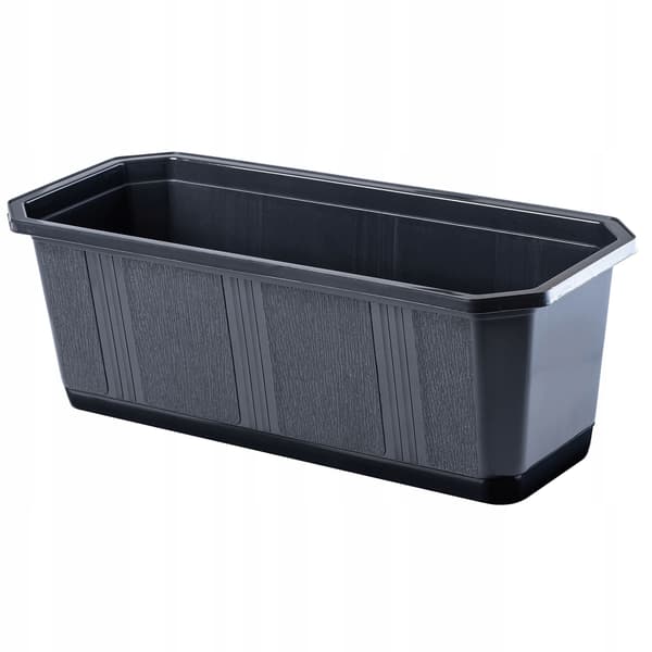 KADAX Balkonglåda 40 cm Blomkruka Blomkruka Balkong Grafit