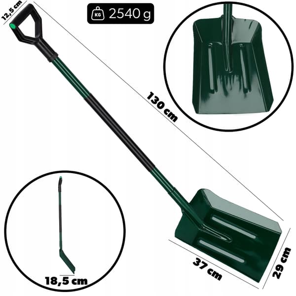 KADAX Spade för kol, sand, sandspade, grus, ugn, aska, finmaterial, 140 cm