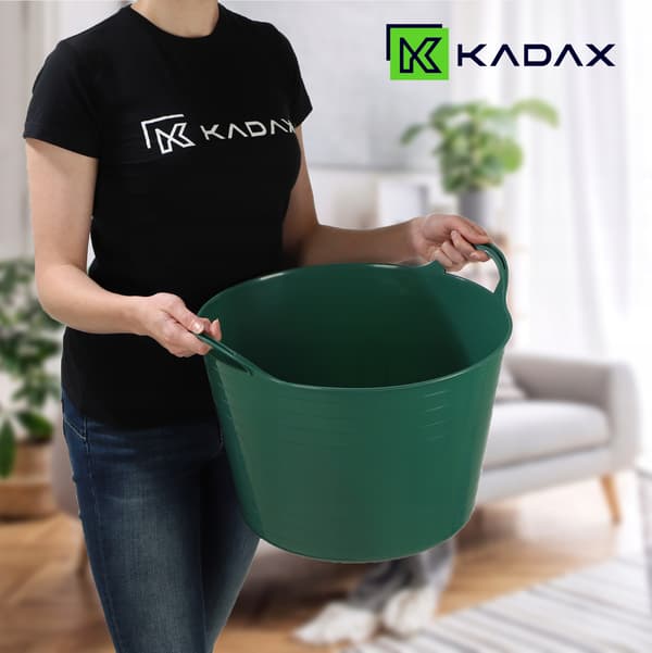 KADAX Tvättställ, Runt, Flexibelt Plastställ, 26L, Grön
