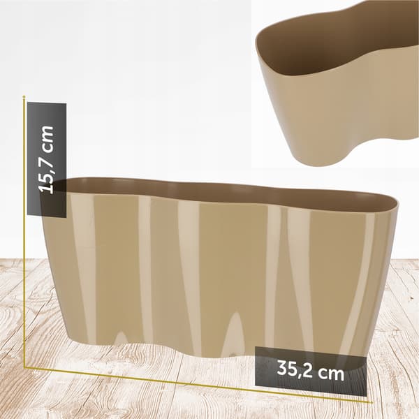 KADAX Urtepotte, Urtepotte, Plastik Urtepotte, Orkidé, 35 cm, Beige