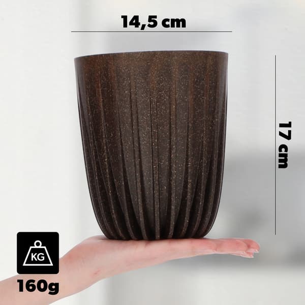 KADAX Urtepotte med Indsats 14,5x17cm Rund Plastindsats