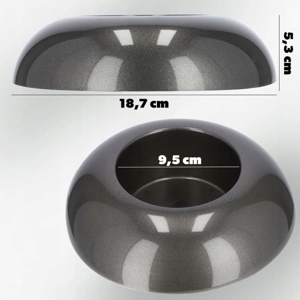 KADAX Urtepotteskjuler til Compositions Compositions Midterstykke Ikebana Base Grafit 9,5 cm