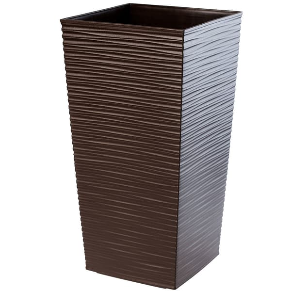 KADAX Blomkruka med insats, lock, blomställning, hög trädgårdskruka mocha 29x57cm