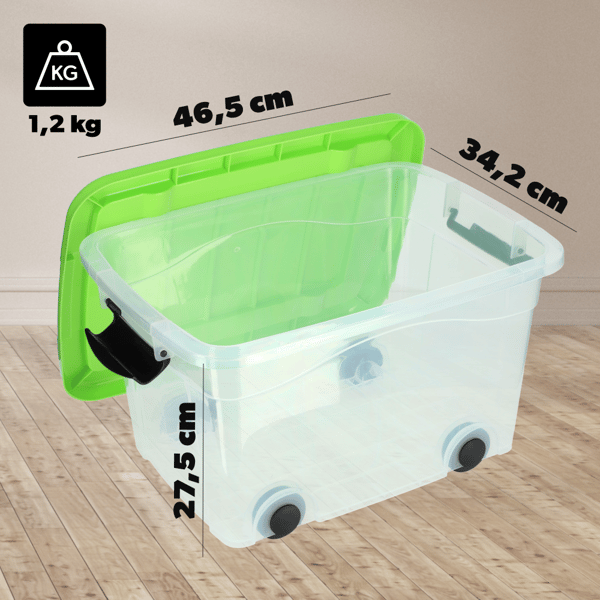 KADAX Leksaksbehållare Stor låda på hjul Plast Stor 20L