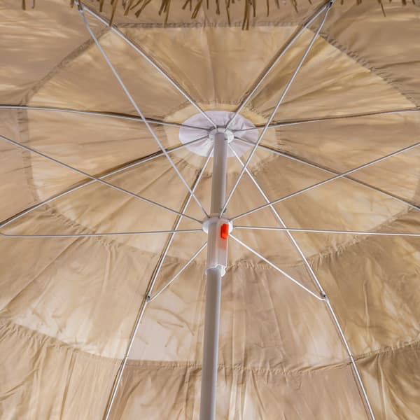 KADAX Haveparasol til Balkon Terrasse 155cm Hawaiiansk Justerbar Foldbar