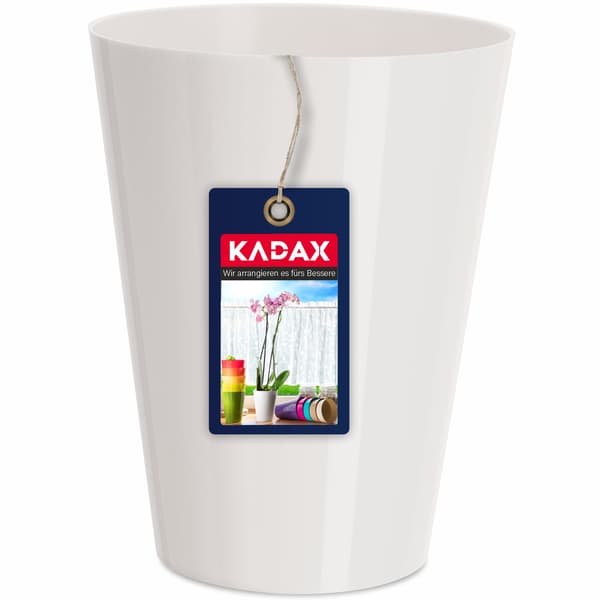 KADAX Urtepotte Orkidé Plastik Urtepotte Hvid Massiv 13 cm