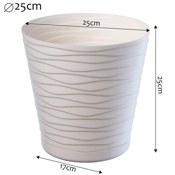 KADAX Urtepotte 25 cm Plastik Urtepottedæksel med Stativ