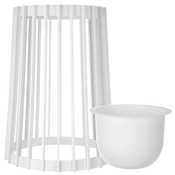 KADAX Loft Dobbeltsidet Hvid Blomsterstander 39,5 cm + Indsats