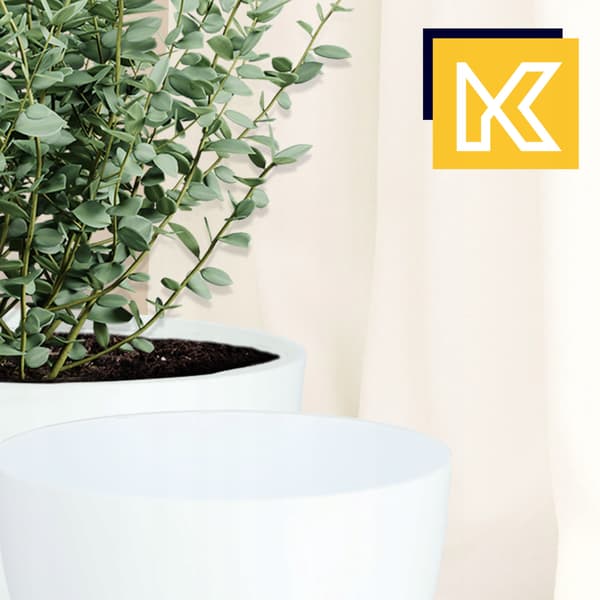 KADAX Blomkruka, Planter, Lock, Ben, Insats, Blomställning, 40 cm, Vit, Rund, 2 st.