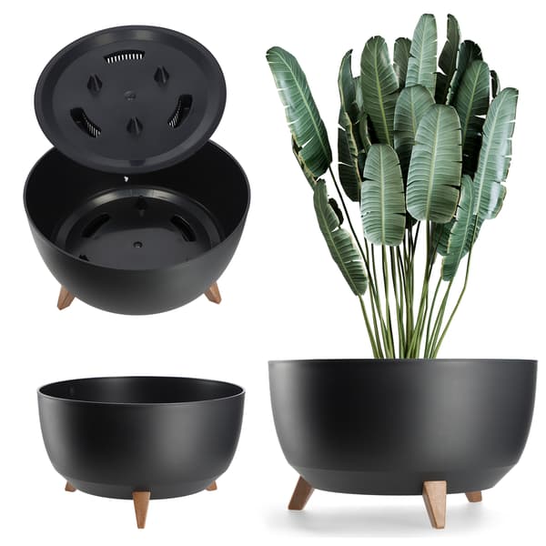 KADAX Blomkruka 47 cm Lock + Insatsben Blomställ Svart