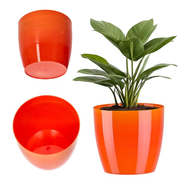 KADAX Blomkruksskydd 18cm Blomkruka Orange Marmor Vardagsrum Blomställ